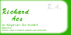 richard acs business card